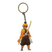 Großhandel benutzerdefinierte 3D -Karton -Anime -Element -Key Ring Gummi -Silikon -PVC -Schlüsselkette